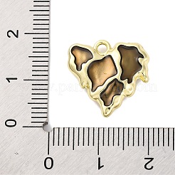 合金エナメルチャーム  ハートチャーム  ゴールドカラー  17x16.5x4mm  穴：1.6mm&nbsp;FIND-U024-02G-02