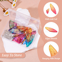 20 шт. 10 стильных подвески из прозрачной смолы&nbsp;RESI-TA0003-25D