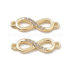 Шармы-соединители из латуни с микропаве из прозрачного кубического циркония&nbsp;KK-E068-VB388