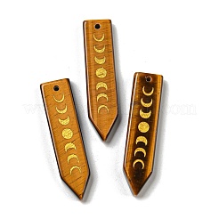 Подвески с фазами Луны и натуральным смешанным камнем&nbsp;G-C145-01