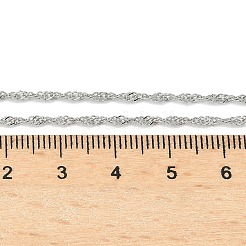 Ожерелья из сингапурской цепи из нержавеющей стали 304 NJEW-Z084-02P-01