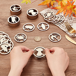 100 шт. 5 стиля необработанных деревянных вырезов WOOD-OC0002-88