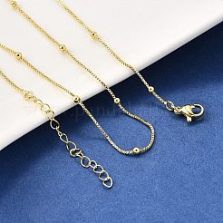 2.5 мм латунные круглые шариковые цепочки-цепочки NJEW-M108-38G