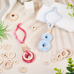 150 шт. 5 стиля деревянных соединительных колец&nbsp;WOOD-TA0002-85