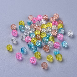 Peinture cuite perles de verre craquelées&nbsp;DGLA-X0006-6mm-13