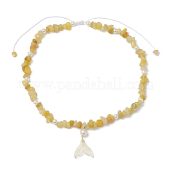 Collares ajustables con cuentas de topacio natural&nbsp;NJEW-JN05227-02
