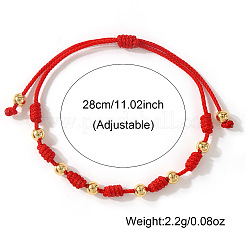 Винтажные китайские новогодние браслеты из круглых латунных бусин&nbsp;HL9479-1