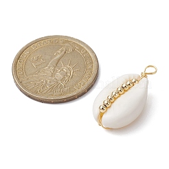 Подвески из натуральной медной проволоки из ракушек каури PALLOY-JF02277-01