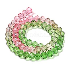 Hebras transparentes de cuentas de vidrio pintado&nbsp;DGLA-A034-T6mm-A18