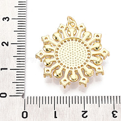 Латунные микропаве прозрачные подвески с фианитом KK-N268-64G