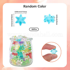 160 шт. прозрачные пластиковые бусины&nbsp;KY-SP0001-41