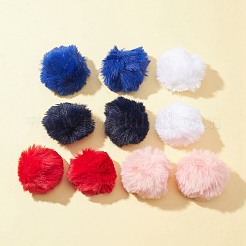 10 шт. 5 цвета ручной работы из искусственного меха кролика с помпонами WOVE-FS0001-03
