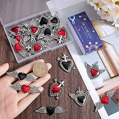 24шт 6 стиля подвески из сплава с эмалью&nbsp;ENAM-SC0005-03