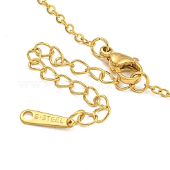 Латунные ожерелья с подвесками в виде цветка и кисточки NJEW-B115-02G