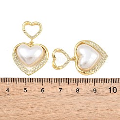 Pendenti in zirconi cubici trasparenti in micro pavè di ottone&nbsp;PL-CBAC2C0-01G