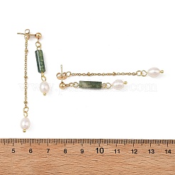 Pendientes de botón de acero inoxidable 304&nbsp;EJEW-JE07386-01