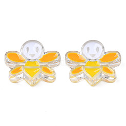 Прозрачные бусины из акриловой эмали&nbsp;LS-TACR-N012-007G