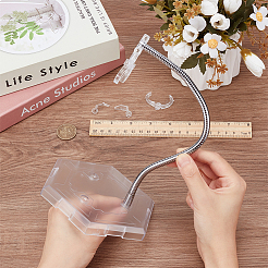 Пластиковые подставки для минифигурок с регулируемым кронштейном из змеиной кости ODIS-WH0070-81A