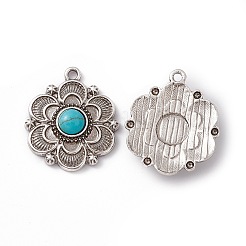 Полукруглые подвески из синтетической бирюзы&nbsp;PALLOY-D013-06AS