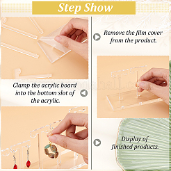 Съемные акриловые 5-образные серьги-подставки для демонстрации EDIS-FG0001-54