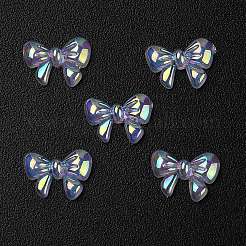 ABSプラスチック製カボション  虹色の  蝶結び  貝殻色  6x8.5x1.5mm&nbsp;FIND-B043-06B