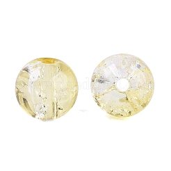 Perle di vetro craquelé con verniciatura a spruzzo trasparente&nbsp;GLAA-L046-01B-10
