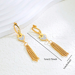 Серьги-гвоздики в форме сердца из нержавеющей стали&nbsp;GF5974