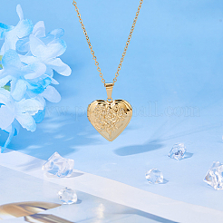 Collane con ciondolo a forma di cuore in acciaio inossidabile 304 per foto&nbsp;NJEW-WH0020-97D