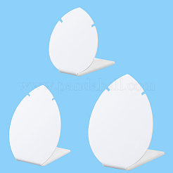 3 шт. 3 размера в форме листа акриловые наклонные подставки для украшений с одним кулоном и ожерельем ODIS-SC0001-06