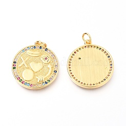 Латунные подвески из микро-паве ZIRC-O036-29G