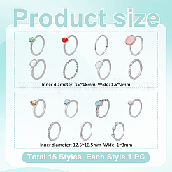 2 комплект из 2 колец из сплава&nbsp;RJEW-UN0003-03P