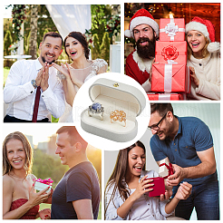 1шт прямоугольная бархатная коробка для парных колец&nbsp;CON-BBC0001-20C