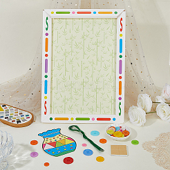 Kit fai da te per cornice per foto con bouquet di fiori e bottoni&nbsp;DIY-WH20001-72A