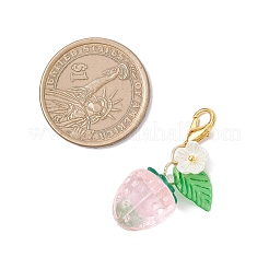 2 шт. подвеска в виде клубники из прозрачного акрила HJEW-JM04318