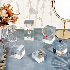 5 pedestal de exhibición de acrílico de 5 estilos para joyería&nbsp;ODIS-BC0001-20B