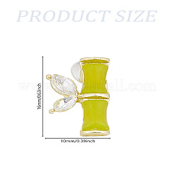 1 пара серег-гвоздиков из сплава бамбука с натуральным хецианским нефритом&nbsp;EJEW-LP0007-078