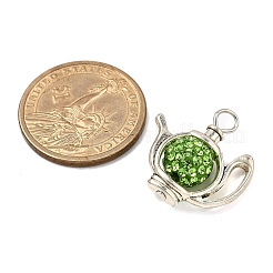 6 шт. 6-х цветные подвески из полимерной глины со стразами PALLOY-JF04097