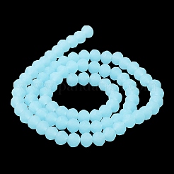 Brins de perles de verre de couleur unie imitation jade&nbsp;LS-EGLA-A034-J10mm-MD04