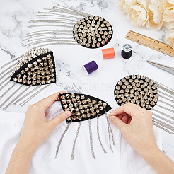 4 шт. 2 стиля модных эполет с кисточками AJEW-FH0003-89