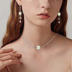 10 шт. прозрачные треснувшие стеклянные подвески-кубики&nbsp;PALLOY-JF03945