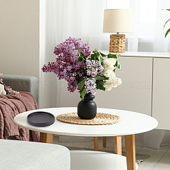 1 шт. плоские круглые керамические подносы для ювелирных изделий AJEW-BBC0002-49B