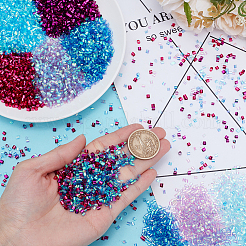 80 г двухцветных пластиковых трубчатых бусин&nbsp;KY-HY0001-14B