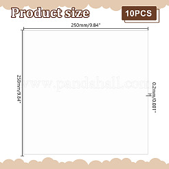 四角いペットシーツ  両面ラミネートフォトフレーム用  正方形  250x250x0.2mm&nbsp;FIND-WH0160-59A
