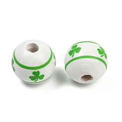 Спрей окрашены деревянные европейские бусины WOOD-F017-06