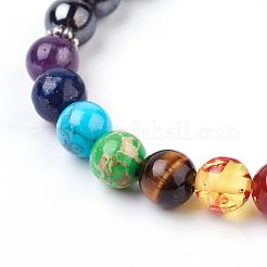 Драгоценный камень шарм браслеты&nbsp;BJEW-P179-05