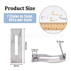 20 шт. 2 цвета фурнитура для сережек-гвоздиков из нержавеющей стали 304 STAS-DC0014-83