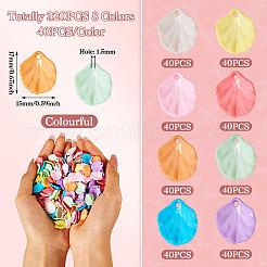 320шт 8 цвета непрозрачные акриловые подвески SACR-TA0001-41
