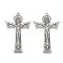 Gros pendentifs en alliage de style tibétain&nbsp;TIBE-S320-022AS-LF