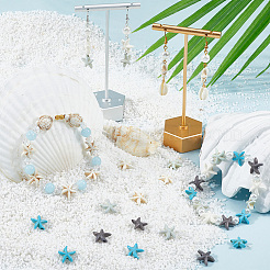 150шт 5 цвета синтетические бирюзовые бусины G-SC0003-16