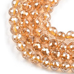 Гальванизируйте прозрачные стеклянные бусины&nbsp;EGLA-B013-02A-PL14